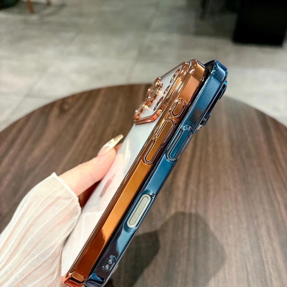 Luxury iPhone Case — Glitter Clear Soft TPU Cover with Camera Protector, Shockproof Anti-Fingerprint Anti-Scratch Dustproof Lightweight Design