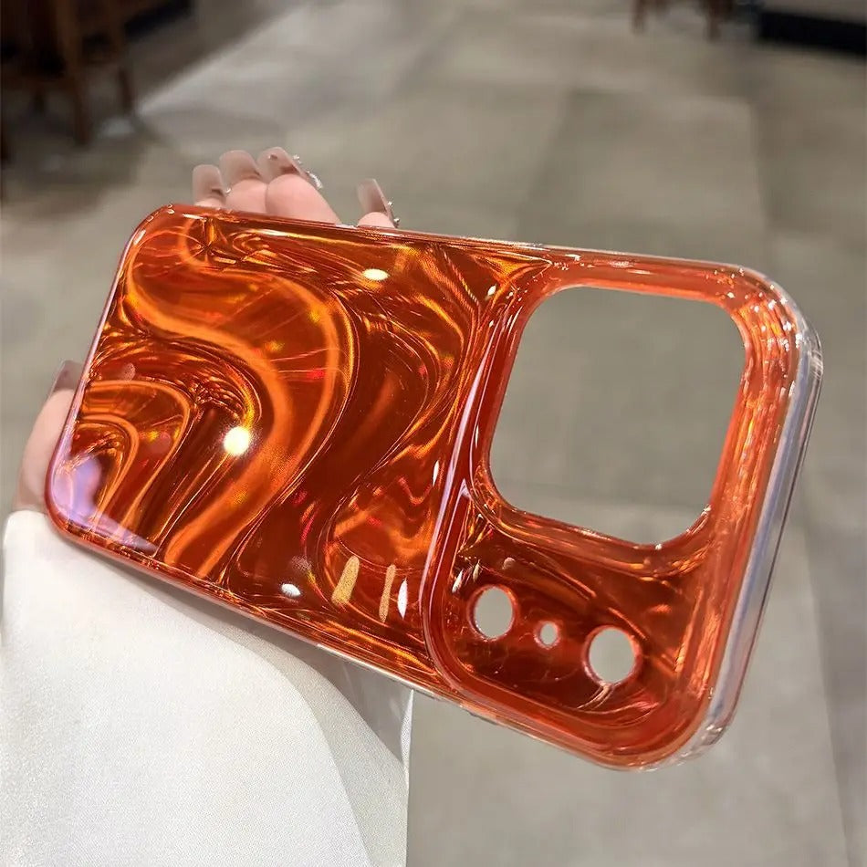 Luxury iPhone Case — Gradient Water Wave Soft TPU Cover with Shockproof Bumper Design, Camera Protection, Anti-Fingerprint Dustproof Non-Slip Finish