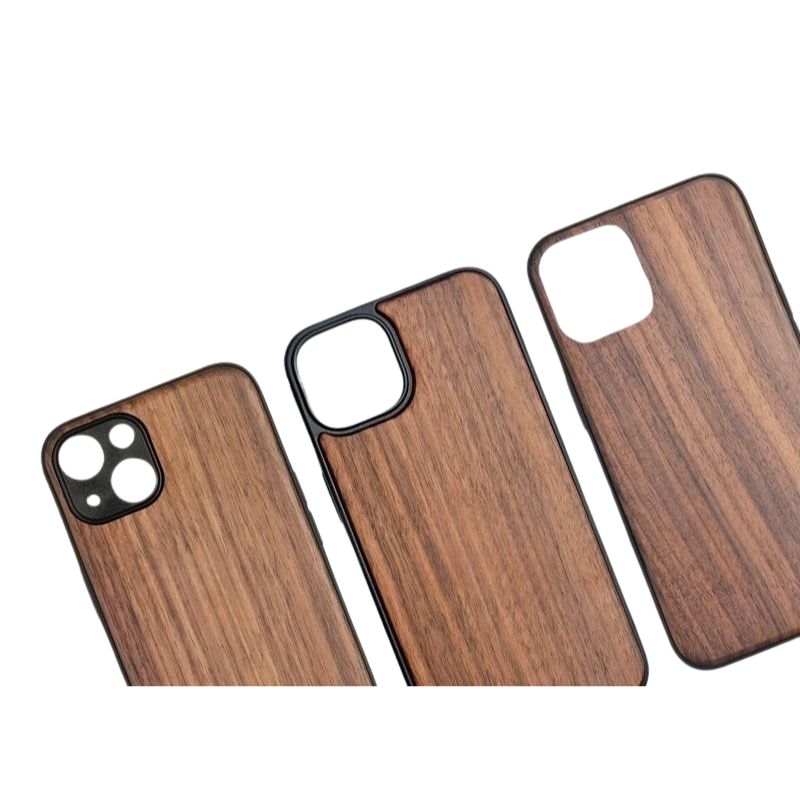 Luxury iPhone Case — Handmade Walnut Wood Protective Cover with TPU Shockproof Frame, Slim Durable Design, Magnetic Attachment for Supported Models