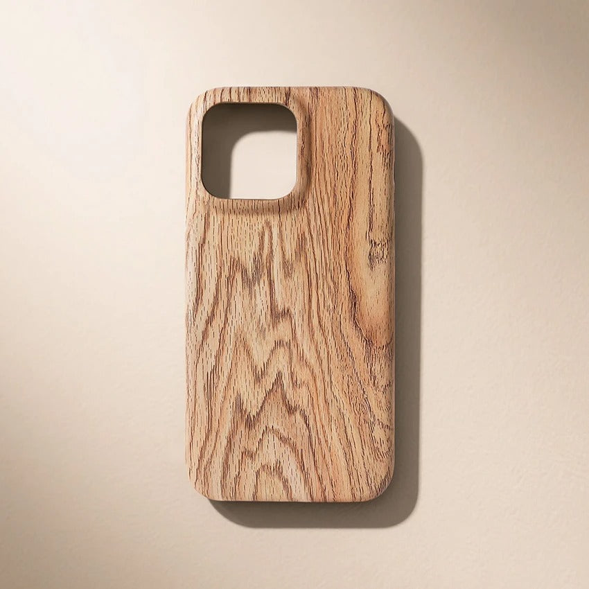 Luxury iPhone Case — Handmade Walnut Wood Protective Cover with TPU Shockproof Frame, Slim Durable Design, Magnetic Attachment for Supported Models