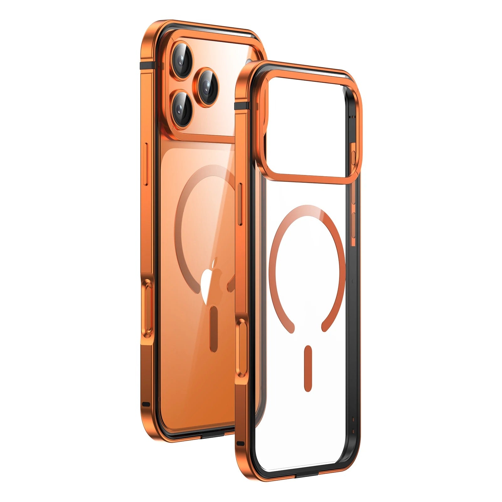 Luxury iPhone Case — High-End Metal Frame MagSafe Cover with HD Acrylic Backplate and Durable Shockproof Protective Design