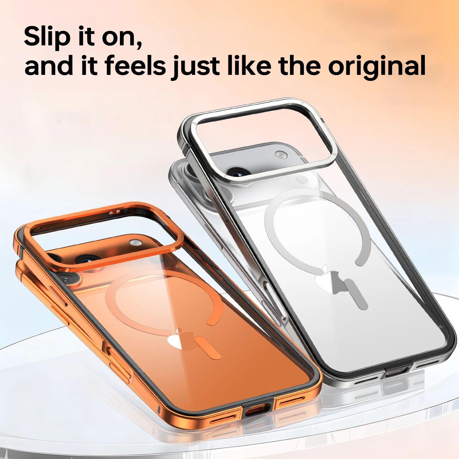 Luxury iPhone Case — High-End Metal Frame MagSafe Cover with HD Acrylic Backplate and Durable Shockproof Protective Design
