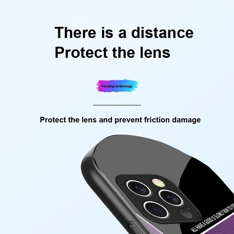 Luxury iPhone Case — Leather Grid Element Tempered-Glass Cover with PC+TPU Build, Full Screen & Lens Protection, Waterproof Anti-Fingerprint Design & Ultra-Thin Style