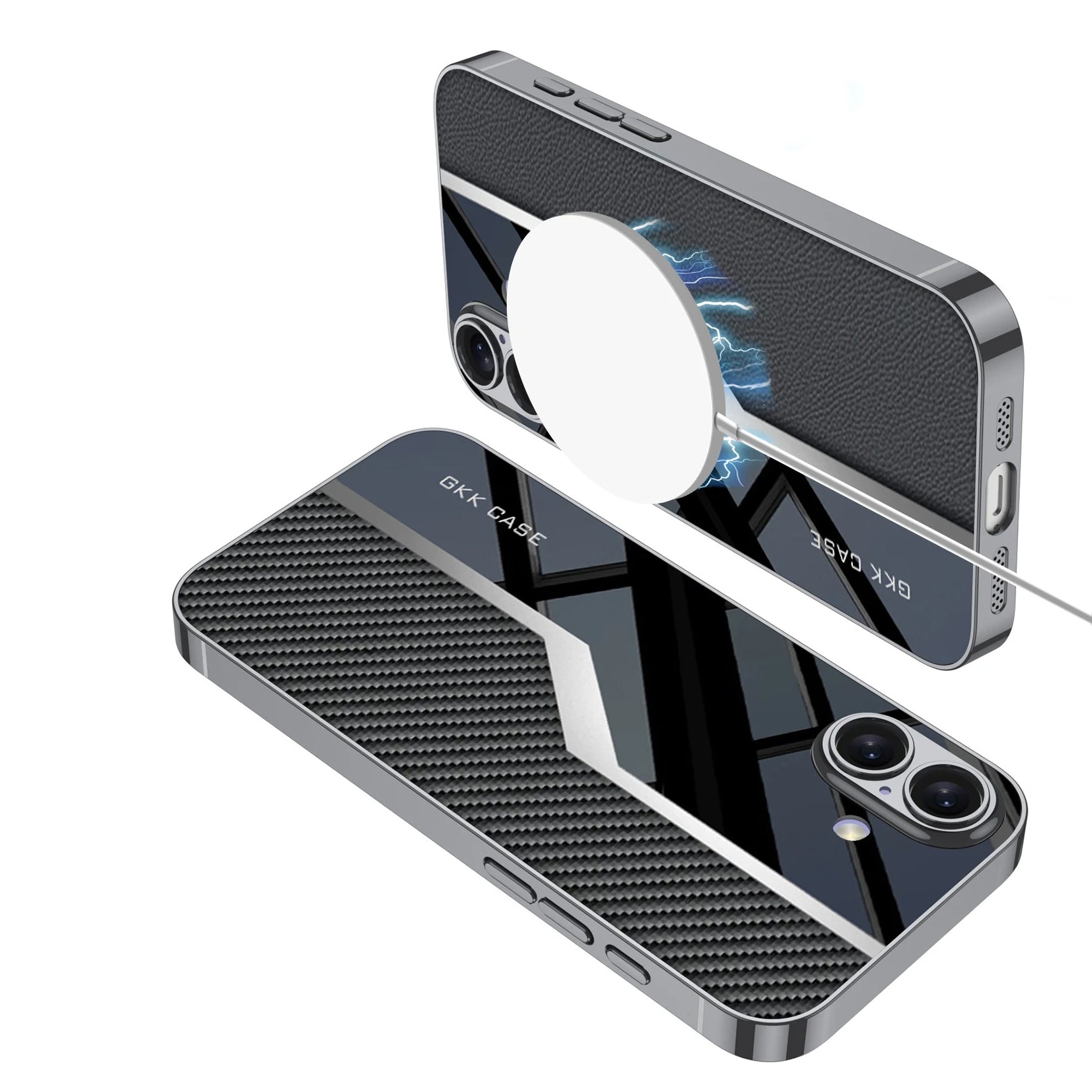 Luxury iPhone Case — Leather Plating Cover with Soft TPU Edges, Shockproof Anti-Scratch Design, Ultra-Thin Plated Frame & Full Camera Lens Protection