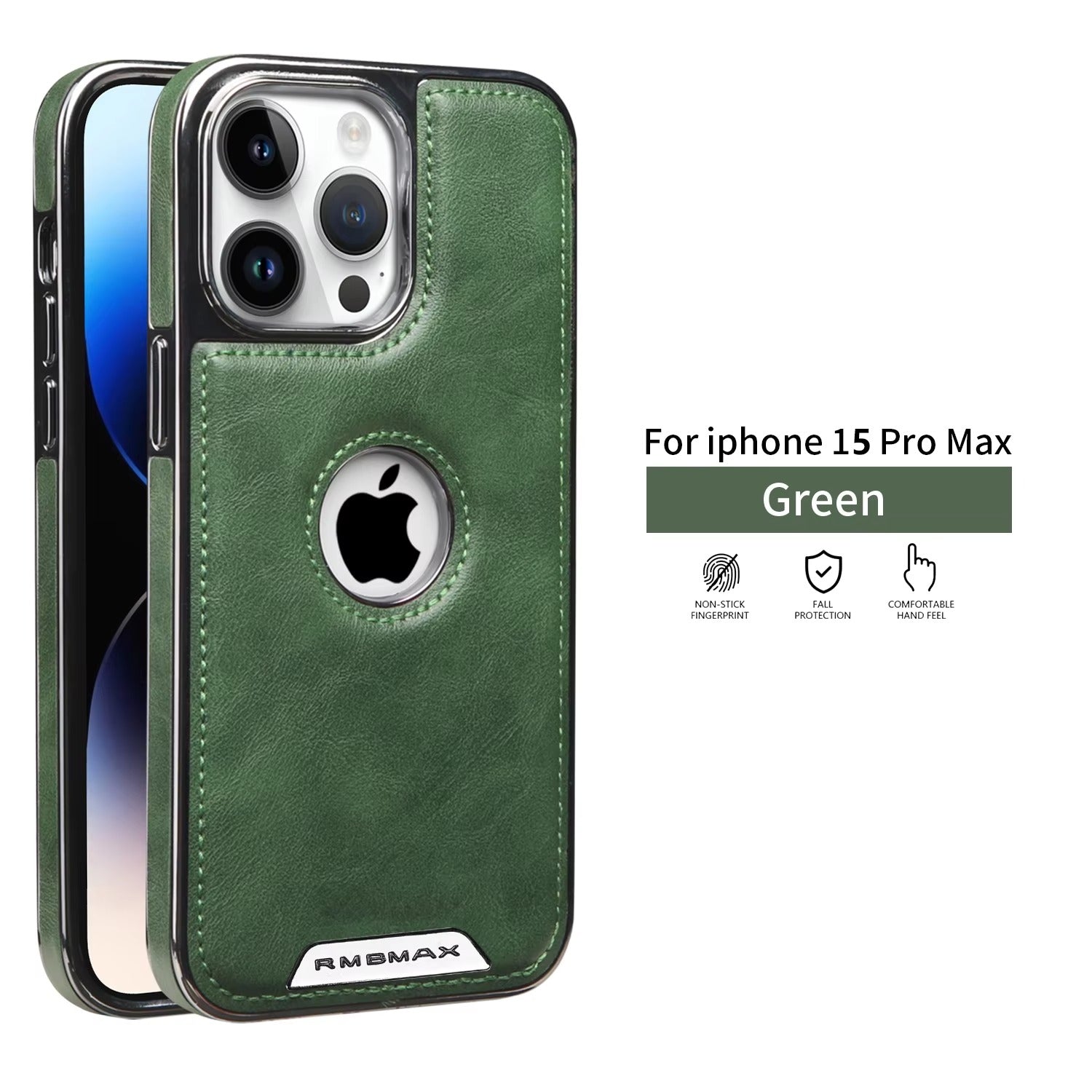 Luxury iPhone Case — Leather Shockproof Protective Cover with Anti-Fingerprint Anti-Scratch Dustproof Non-Slip Design and Easy-Access Cutouts