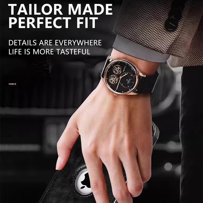 Luxury iPhone Case — Leather Shockproof Protective Cover with Anti-Fingerprint Anti-Scratch Dustproof Non-Slip Design and Easy-Access Cutouts