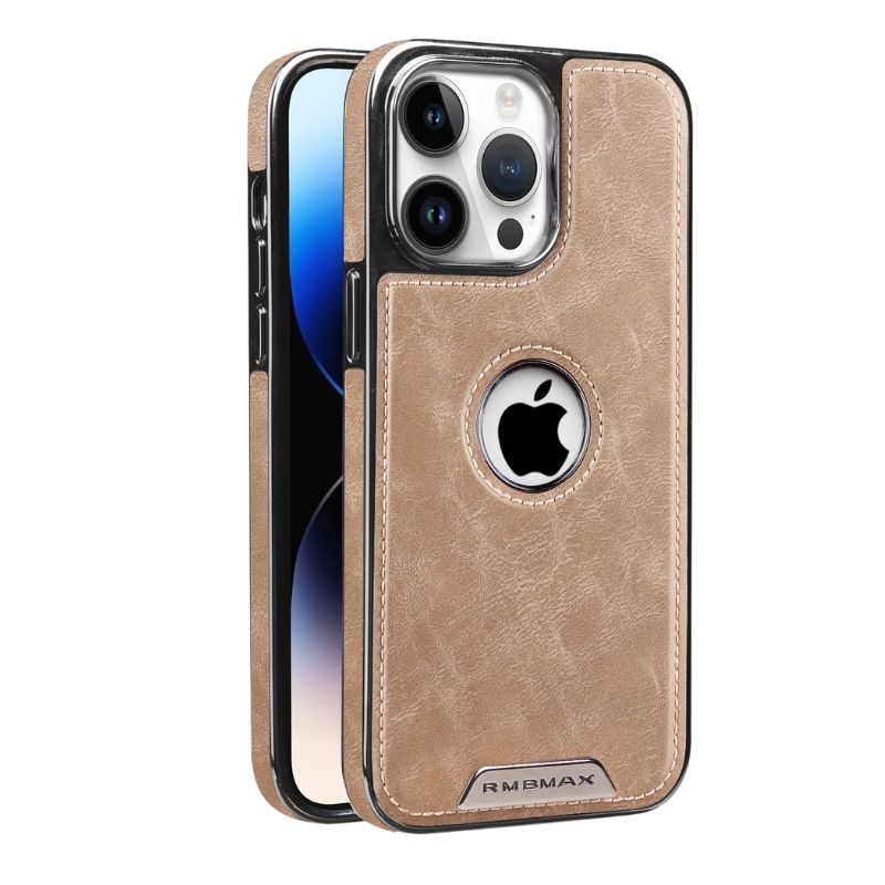 Luxury iPhone Case — Leather Shockproof Protective Cover with Anti-Fingerprint Anti-Scratch Dustproof Non-Slip Design and Easy-Access Cutouts