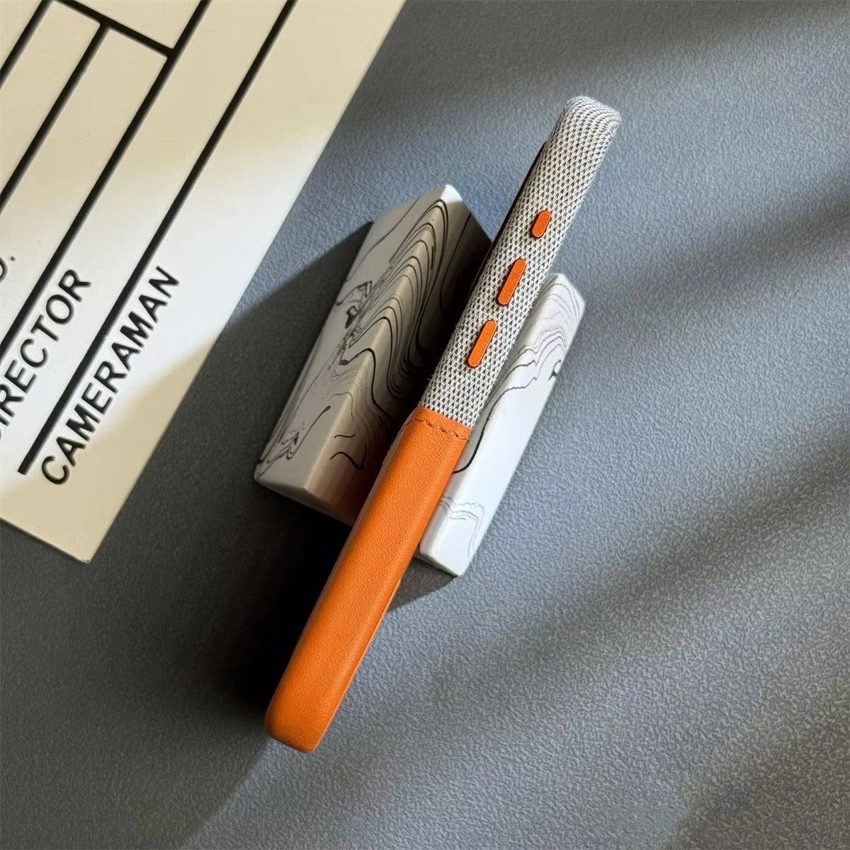 Luxury iPhone Case — Linen PU Leather MagSafe Cover with Card Slot Holder, Shockproof Full-Protection Design and Matte Anti-Fingerprint Finish