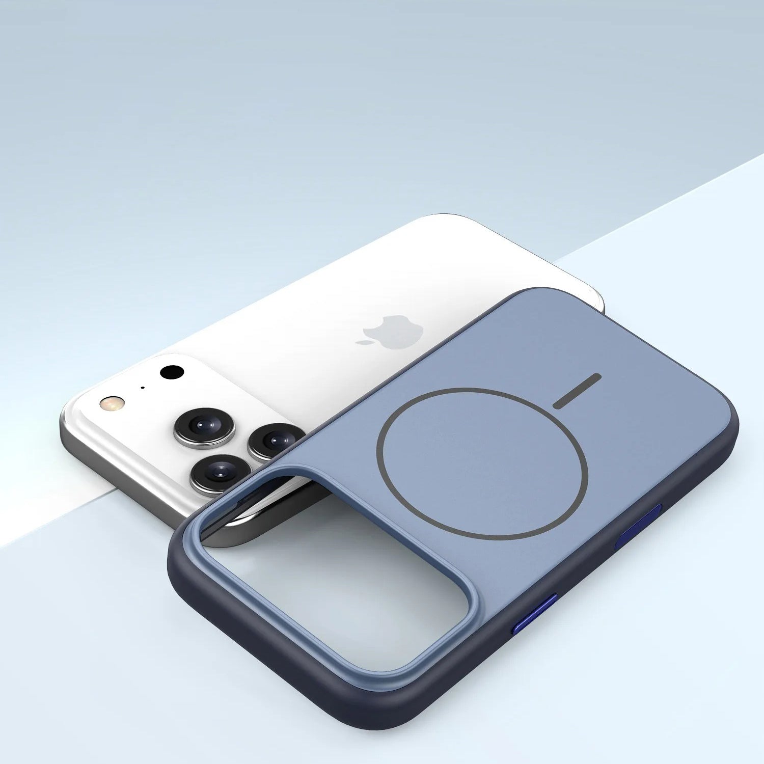 Luxury iPhone Case — MagSafe Frosted TPU+PC Shockproof Cover with Camera Button and Anti-Fingerprint Matte Design