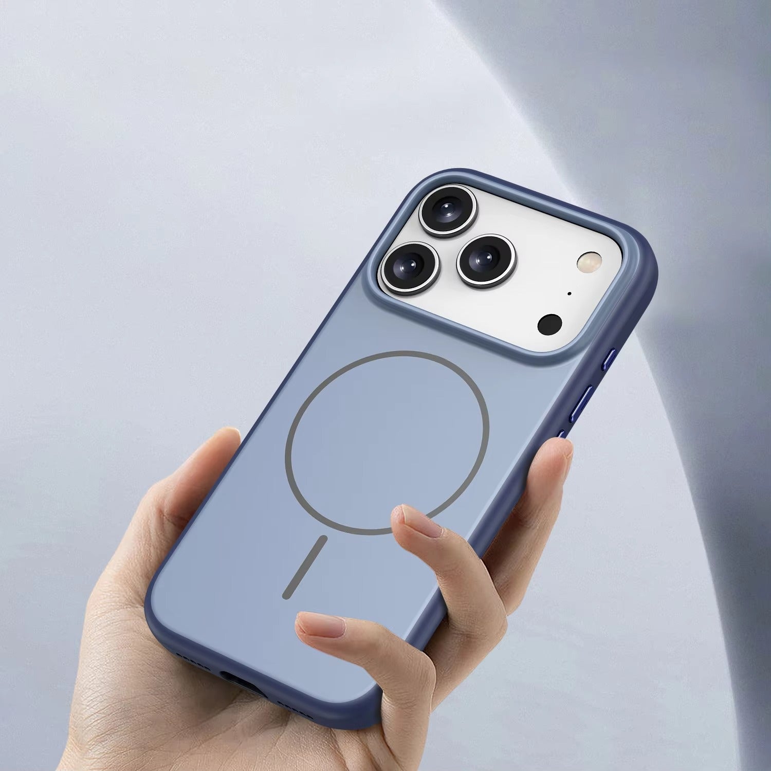 Luxury iPhone Case — MagSafe Frosted TPU+PC Shockproof Cover with Camera Button and Anti-Fingerprint Matte Design