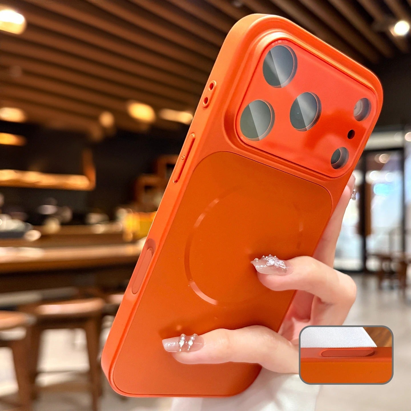 Luxury iPhone Case — MagSafe Matte PC Cover with Glass Lens Protection, Slim Shockproof Design and Camera Control Button