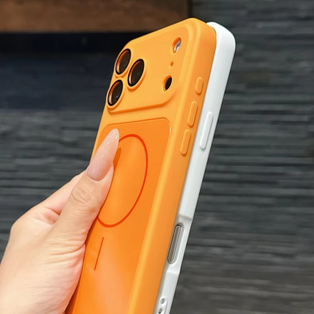 Luxury iPhone Case — MagSafe Matte PC Cover with Glass Lens Protection, Slim Shockproof Design and Camera Control Button