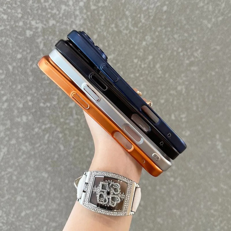 Luxury iPhone Case — MagSafe Matte Plating Translucent Silicone Cover with Shockproof Protection, Lens Film Guard, Anti-Fingerprint Non-Slip Design