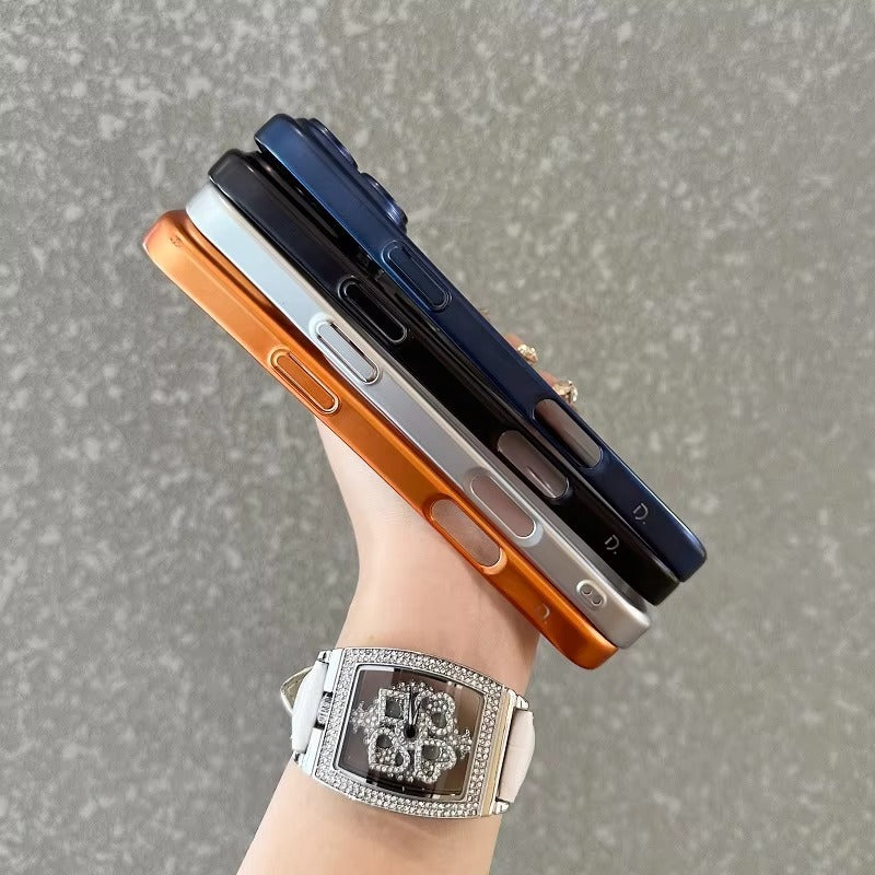 Luxury iPhone Case — MagSafe Matte Plating Translucent Silicone Cover with Shockproof Protection, Lens Film Guard, Anti-Fingerprint Non-Slip Design