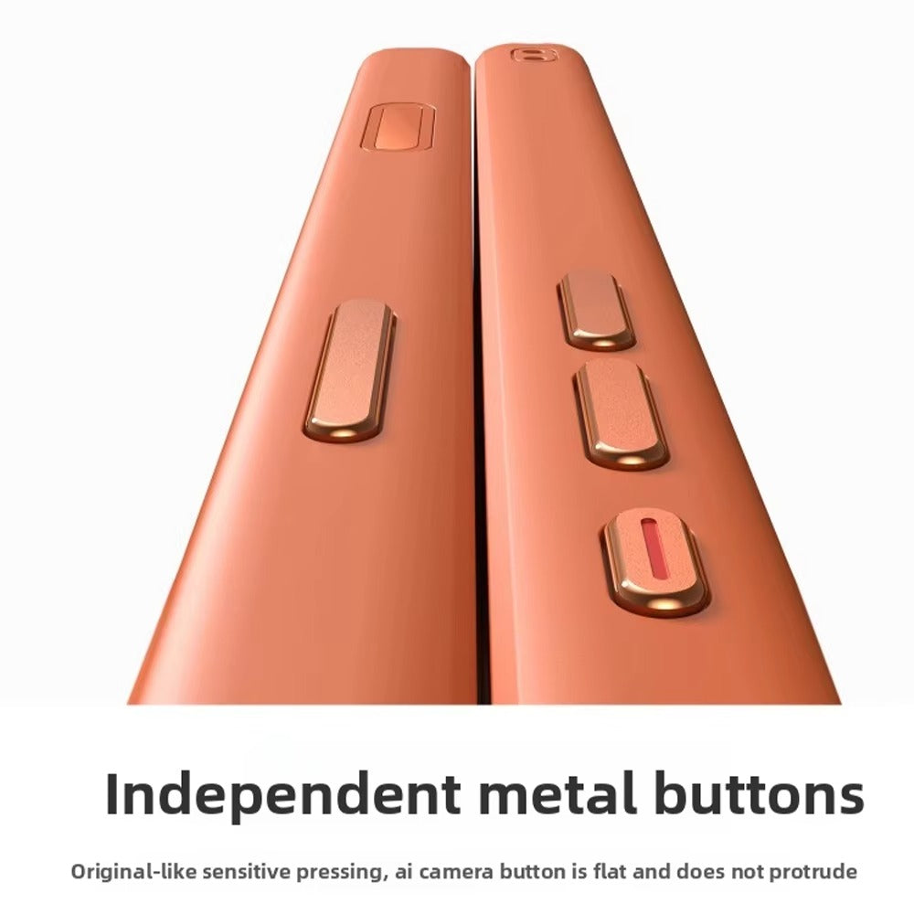 Luxury iPhone Case — MagSafe Transparent Soft Cover with Metal Buttons, Skin-Feel Matte Design, Shockproof Anti-Fingerprint Non-Slip Protection