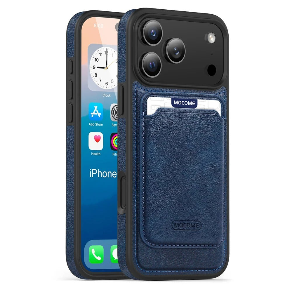 Luxury iPhone Case — Magnetic 2-in-1 Leather Card-Holder Cover with Shockproof Dual-Layer Protection, Anti-Fingerprint Non-Slip Design & Wireless-Charging Support
