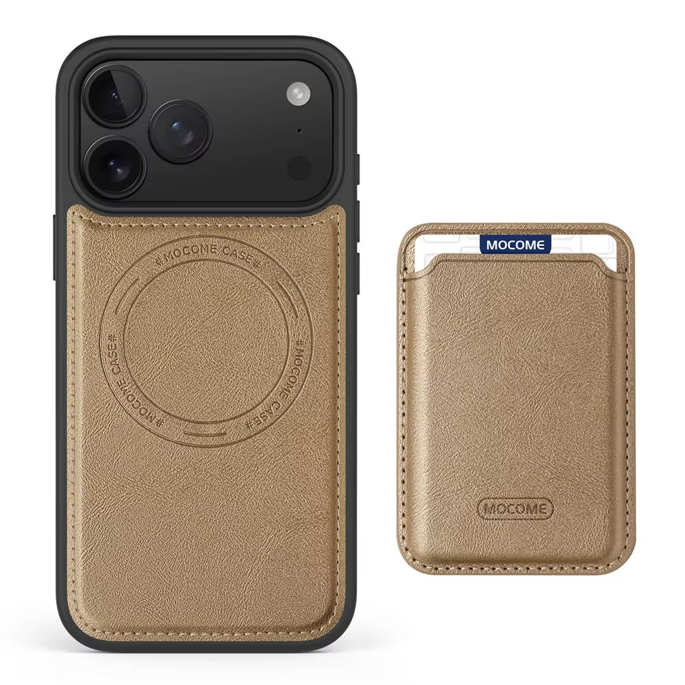 Luxury iPhone Case — Magnetic 2-in-1 Leather Card-Holder Cover with Shockproof Dual-Layer Protection, Anti-Fingerprint Non-Slip Design & Wireless-Charging Support