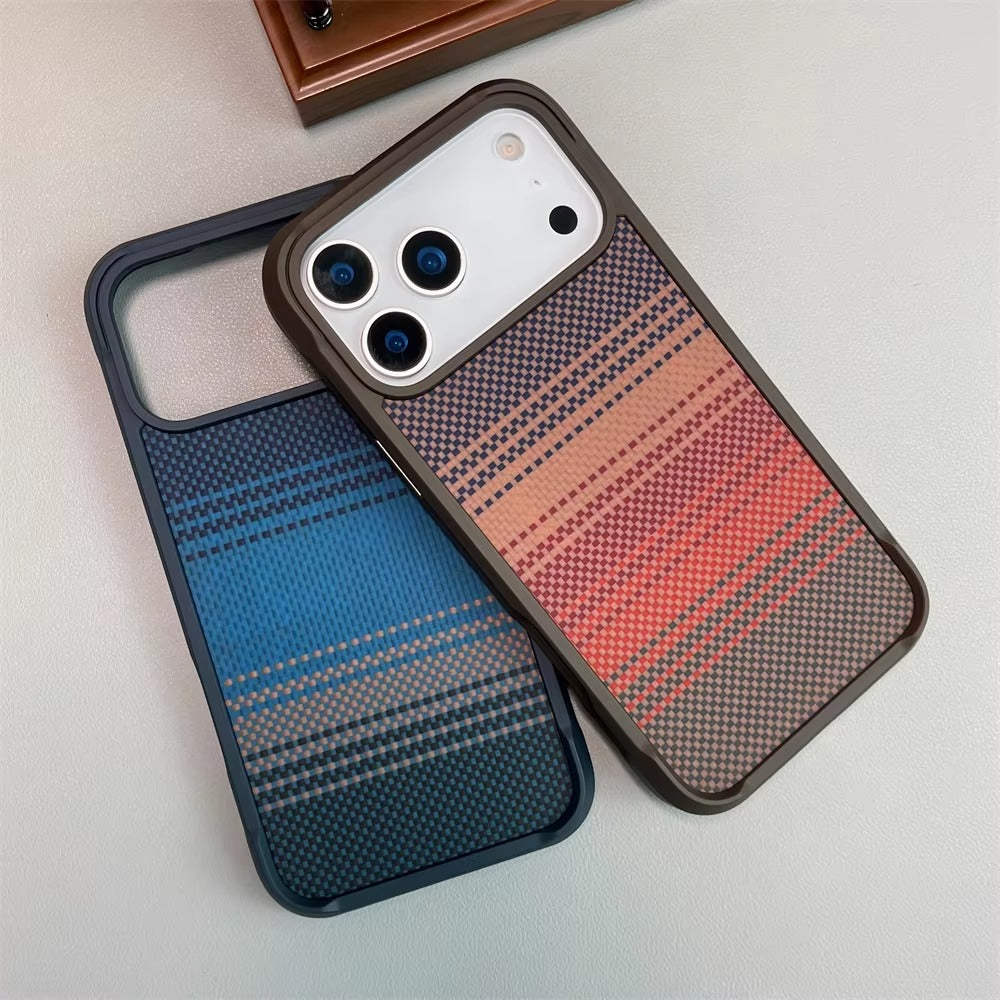 Luxury iPhone Case — Magnetic Carbon-Fiber Armor Cover with Frosted Matte Finish, Shockproof Bumper Design and MagSafe Compatibility