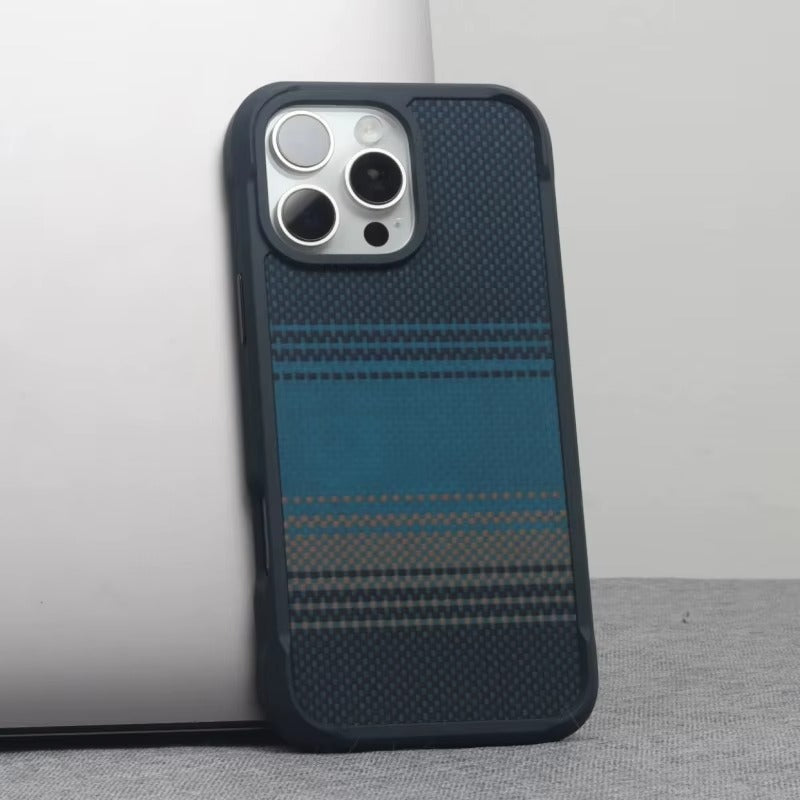 Luxury iPhone Case — Magnetic Carbon-Fiber Armor Cover with Frosted Matte Finish, Shockproof Bumper Design and MagSafe Compatibility