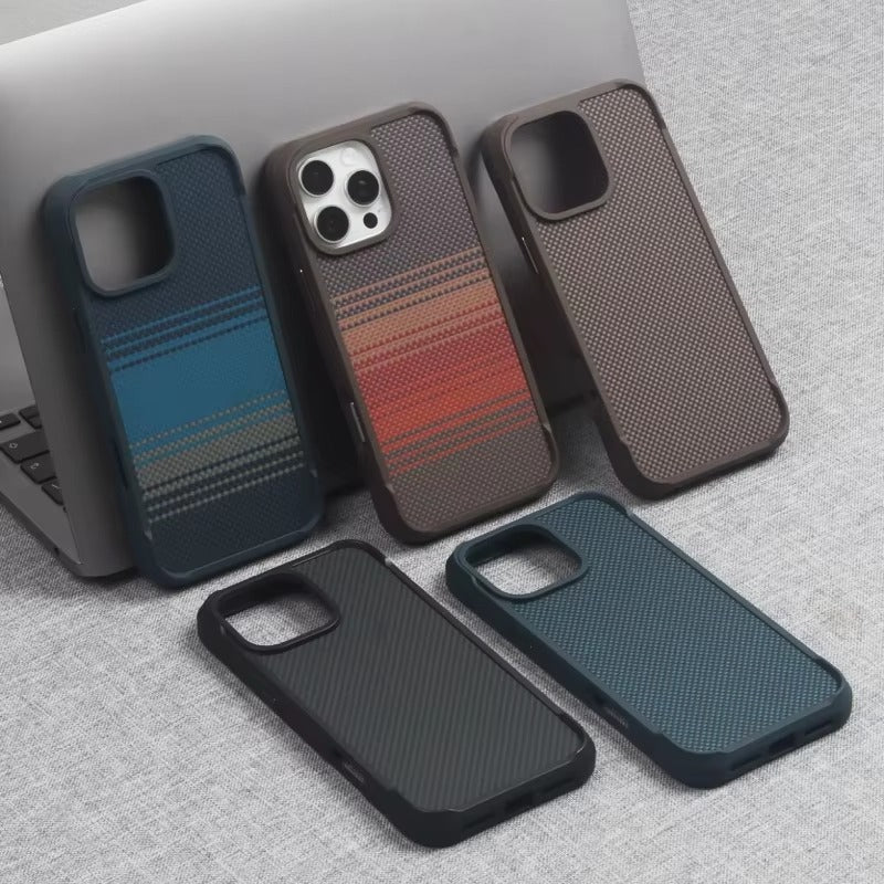 Luxury iPhone Case — Magnetic Carbon-Fiber Armor Cover with Frosted Matte Finish, Shockproof Bumper Design and MagSafe Compatibility