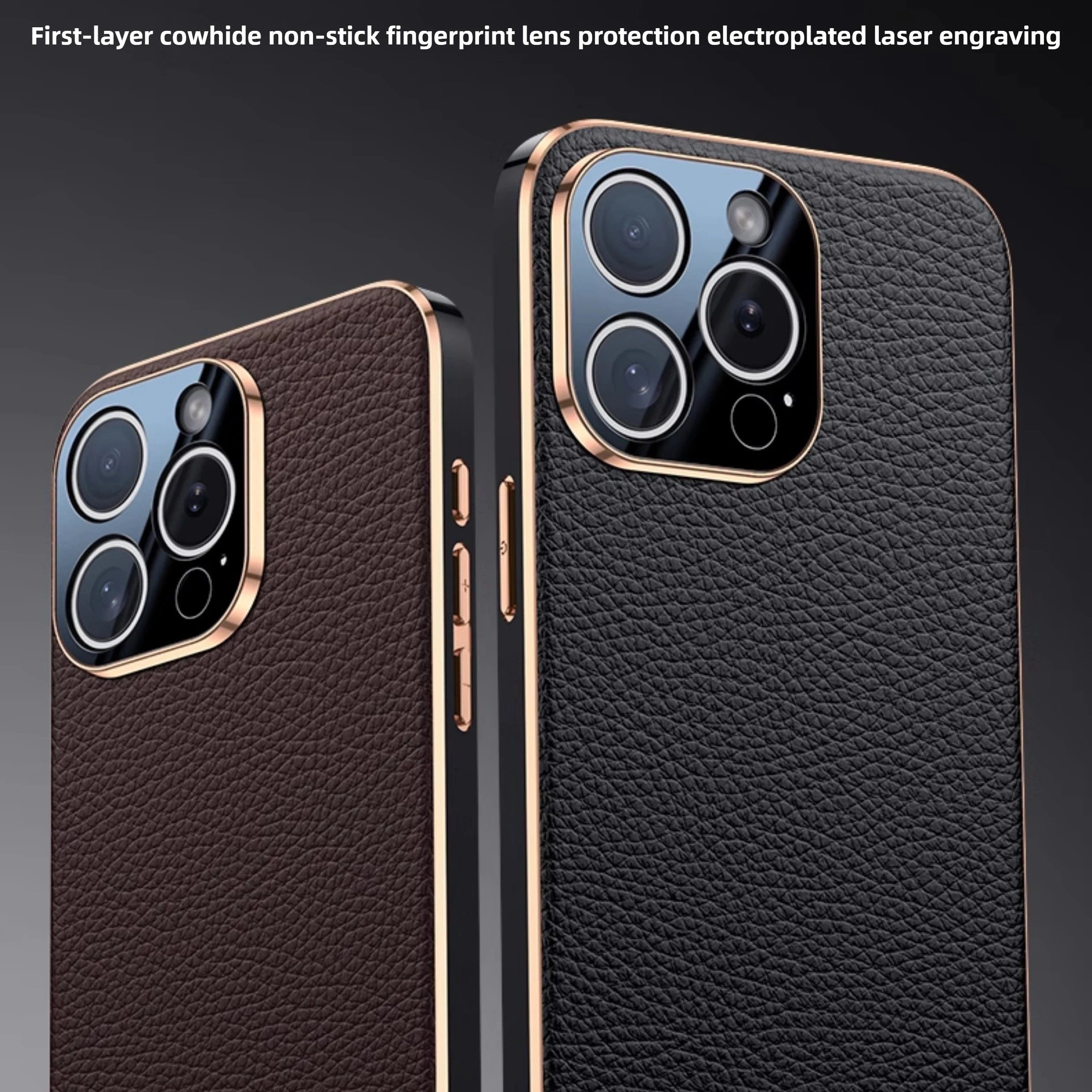 Luxury iPhone Case — Magnetic Genuine Leather Slim Cover with Precise Lens Protection, Anti-Drop Shockproof Design & Lightweight Premium Finish