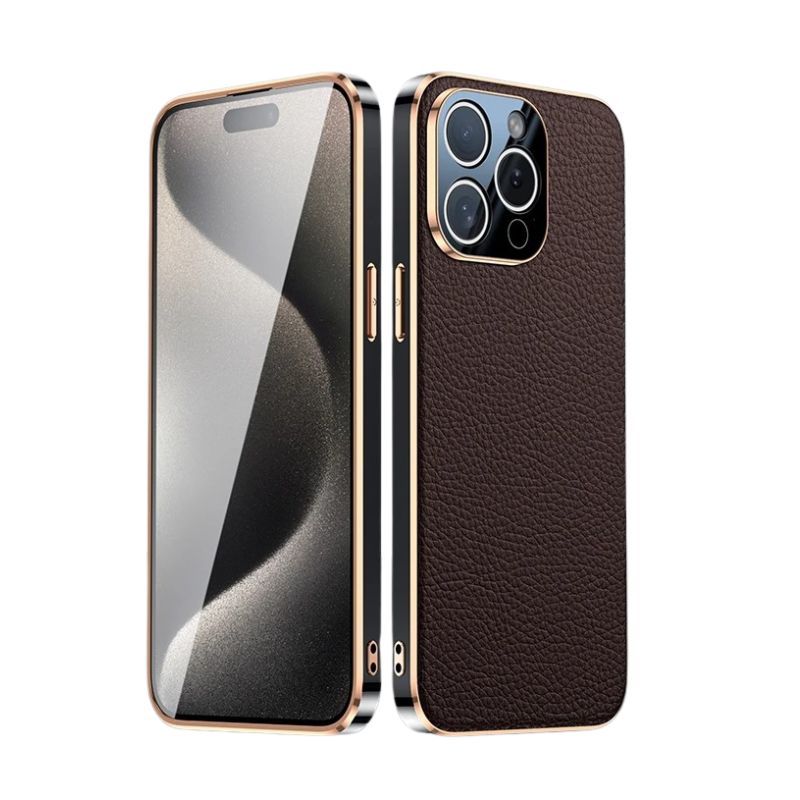Luxury iPhone Case — Magnetic Genuine Leather Slim Cover with Precise Lens Protection, Anti-Drop Shockproof Design & Lightweight Premium Finish