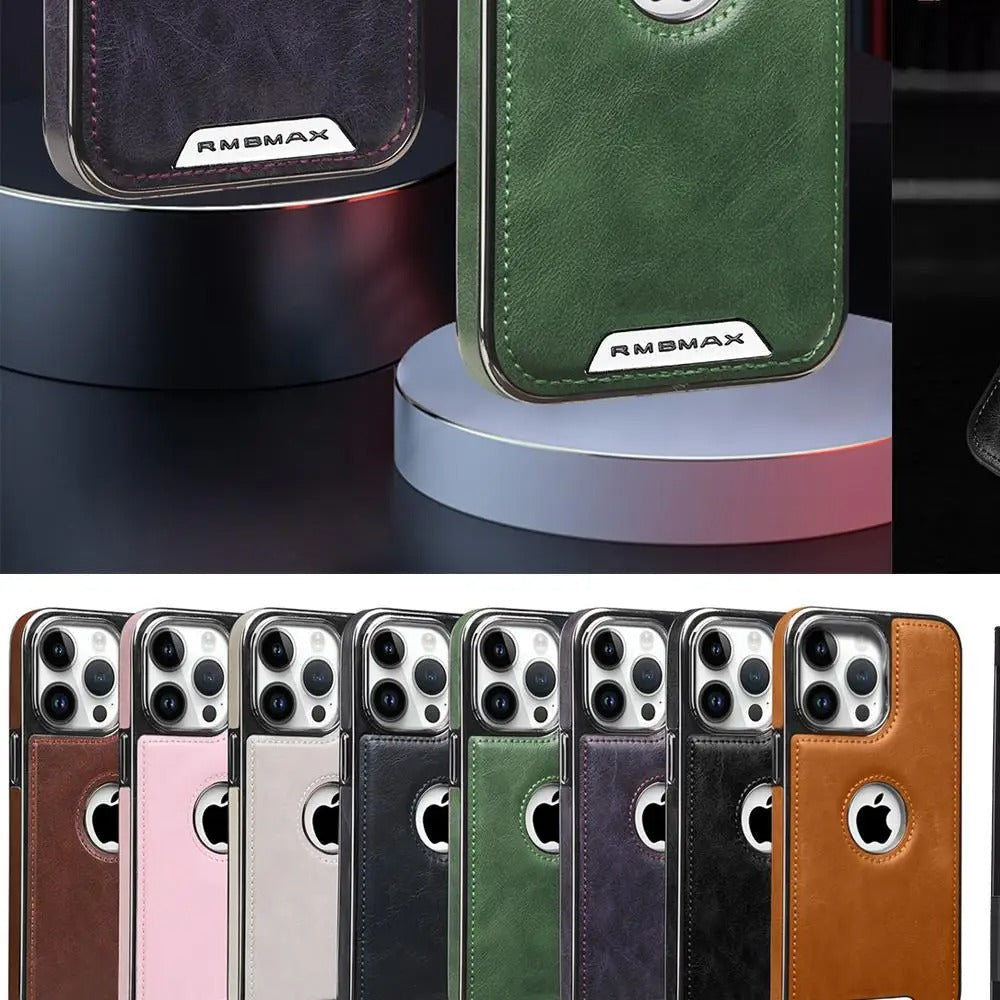 Luxury iPhone Case — Magnetic Leather Hybrid Cover with Wireless-Charging Safe Design, Anti-Fingerprint Anti-Scratch Dustproof Protection and Anti-Drop Build