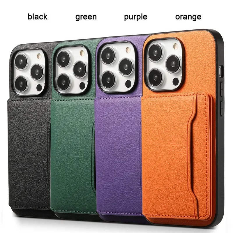 Luxury iPhone Case — Magnetic Leather Wallet Cover with Card Slot Holder, Anti-Fingerprint Scratch-Resistant Design and Non-Slip Protective Finish