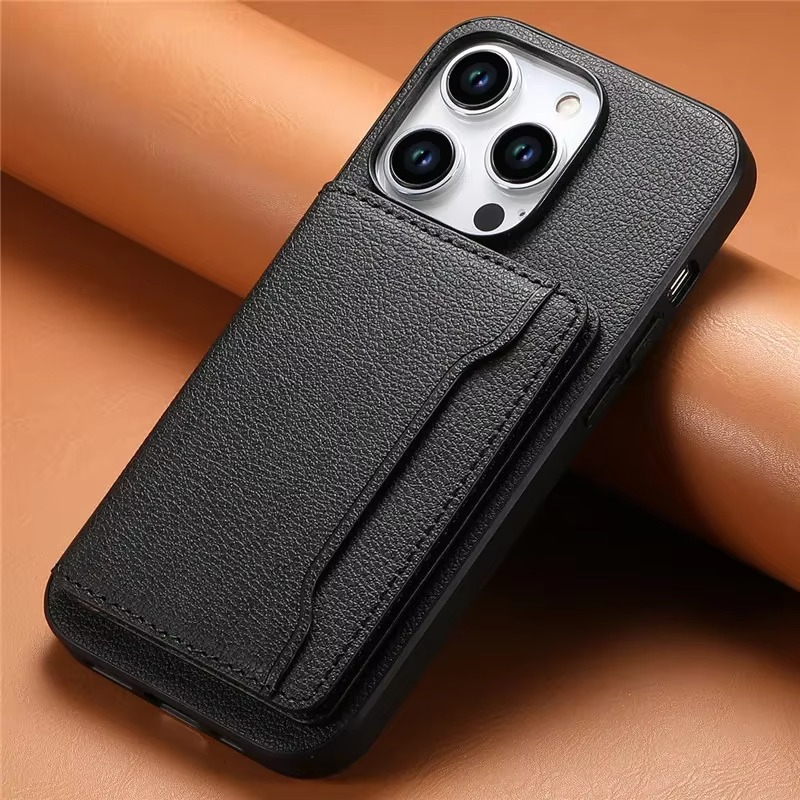 Luxury iPhone Case — Magnetic Leather Wallet Cover with Card Slot Holder, Anti-Fingerprint Scratch-Resistant Design and Non-Slip Protective Finish