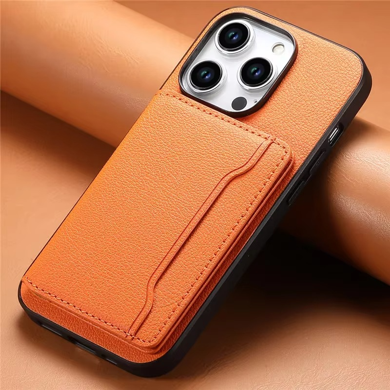 Luxury iPhone Case — Magnetic Leather Wallet Cover with Card Slot Holder, Anti-Fingerprint Scratch-Resistant Design and Non-Slip Protective Finish