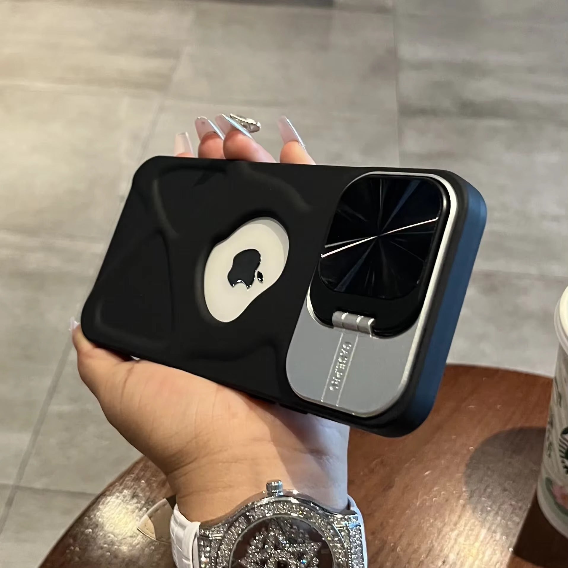 Luxury iPhone Case — Magnetic Magsafe 3D Silicone Cover, Lens Protection, Stand Holder, Anti-Fingerprint, Anti-Scratch, Matte Finish