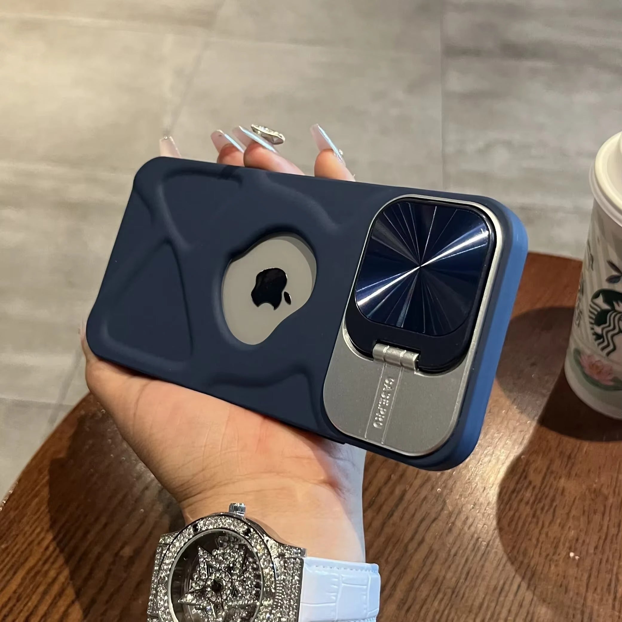 Luxury iPhone Case — Magnetic Magsafe 3D Silicone Cover, Lens Protection, Stand Holder, Anti-Fingerprint, Anti-Scratch, Matte Finish