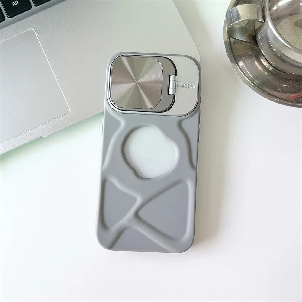 Luxury iPhone Case — Magnetic Magsafe 3D Silicone Cover, Lens Protection, Stand Holder, Anti-Fingerprint, Anti-Scratch, Matte Finish