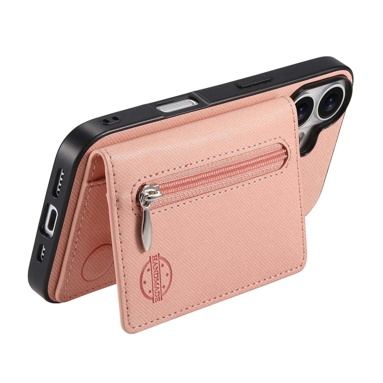 Luxury iPhone Case — Magnetic RFID-Blocking PU Leather Wallet Cover with Zipper Card Holder, Shockproof Anti-Fingerprint Dustproof Design