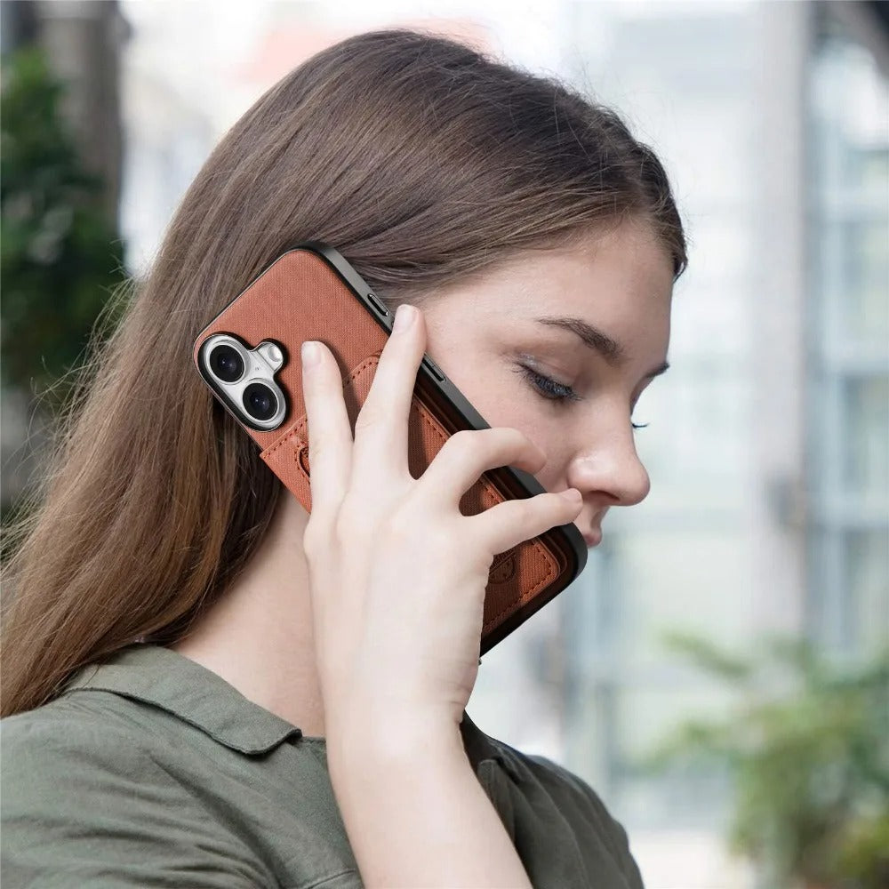 Luxury iPhone Case — Magnetic RFID-Blocking PU Leather Wallet Cover with Zipper Card Holder, Shockproof Anti-Fingerprint Dustproof Design