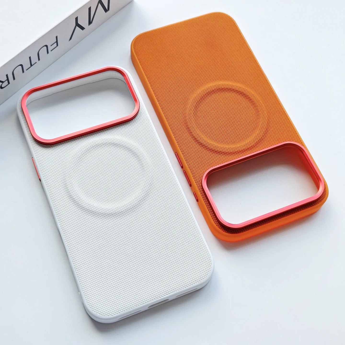 Luxury iPhone Case — Magnetic, Shockproof Leather Cover with Diamond-Texture Grain, Individual Buttons and MagSafe Wireless Charging Support