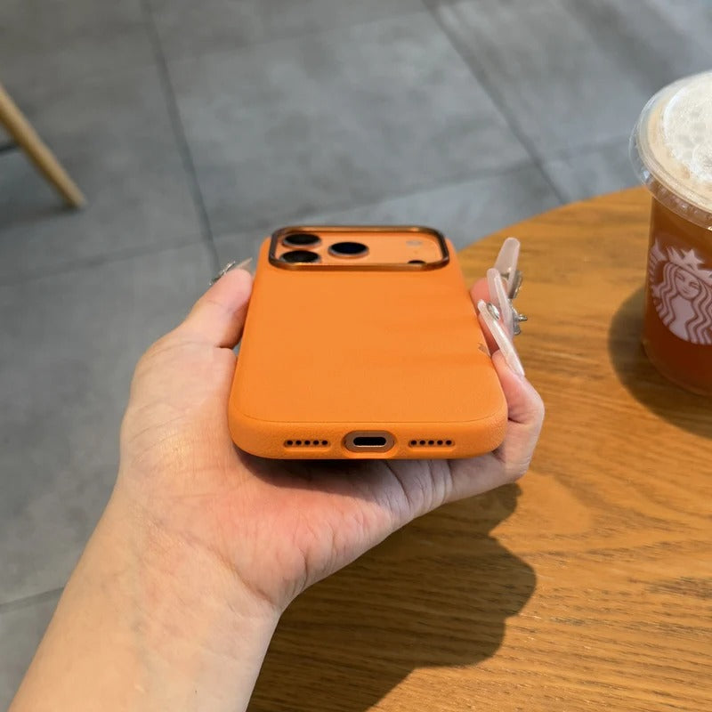 Luxury iPhone Case — Magnetic, Shockproof Leather Cover with MagSafe Wireless Charging Support and Integrated Camera Control Button