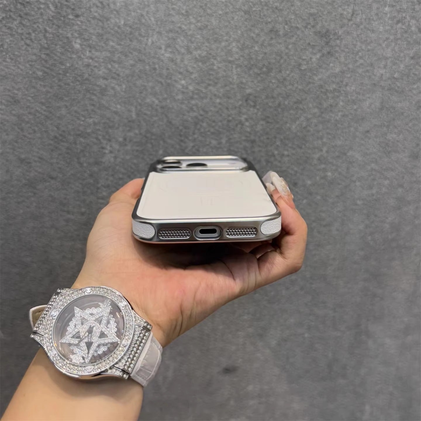 Luxury iPhone Case — Magnetic, Shockproof Leather Cover with Plating Frame, Original Business Design and MagSafe Wireless Charging Support