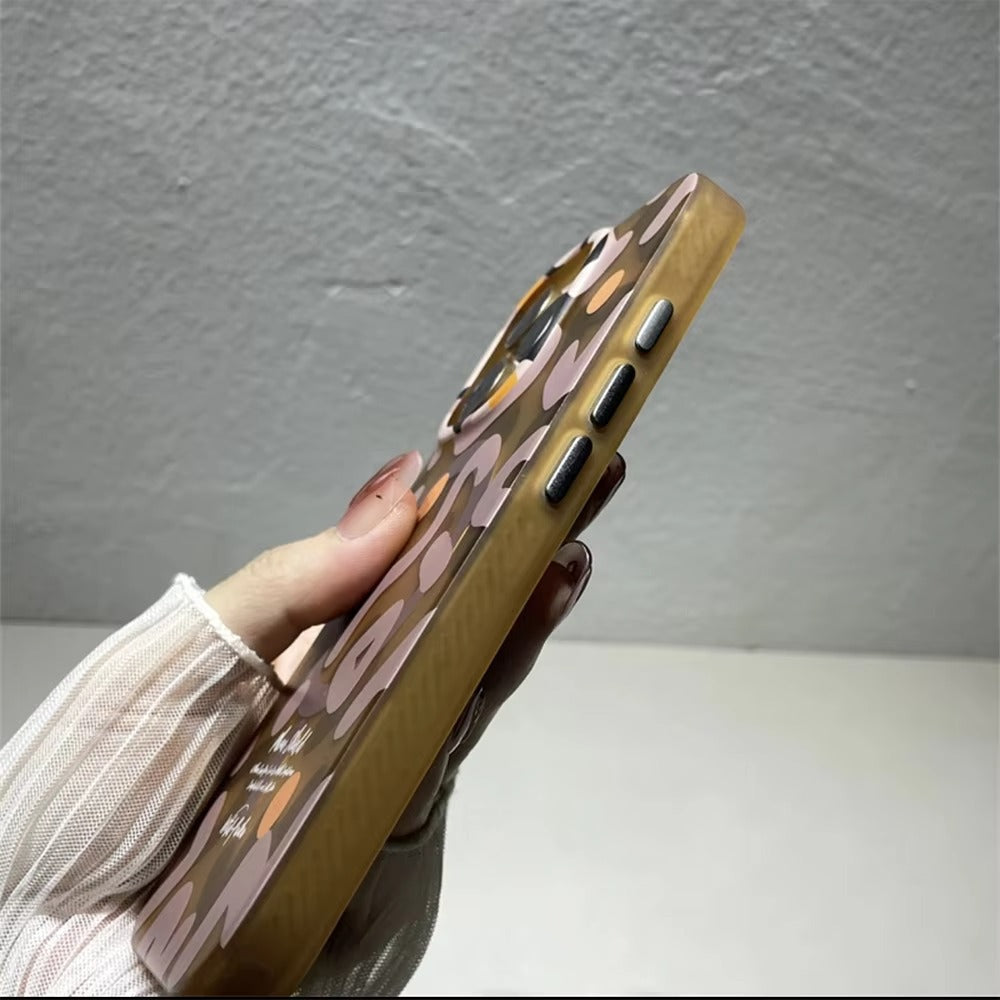 Luxury iPhone Case — Magnetic, Shockproof Matte Silicone Back Cover with Graffiti Art Design, MagSafe Wireless Charging Support and Camera Protection