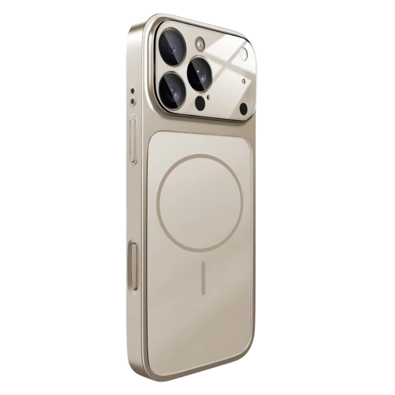 Luxury iPhone Case — Magnetic, Shockproof Nano-Glass Matte Cover with Anti-Fingerprint Armor Design and MagSafe Wireless Charging Support