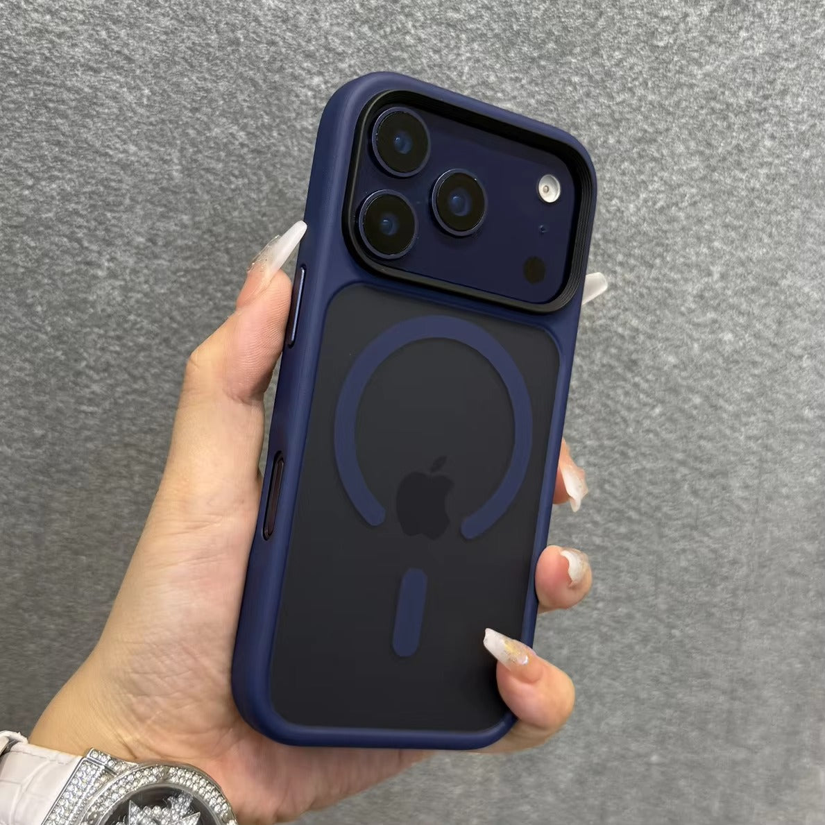 Luxury iPhone Case — Magnetic, Shockproof, Anti-Fingerprint, Anti-Scratch, Dustproof Lightweight Matte Translucent Half-Wrapped Cover with Camera Control Button