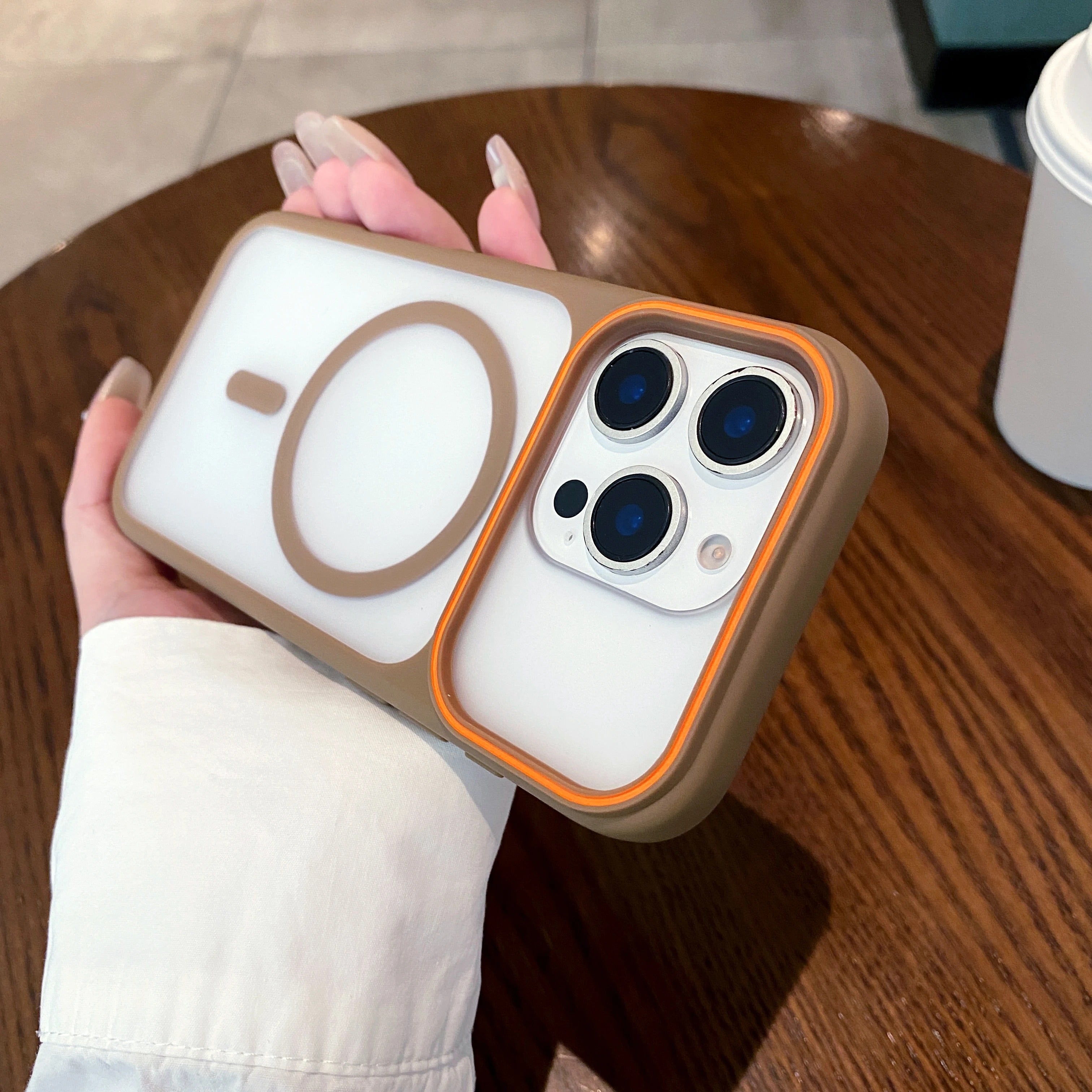 Luxury iPhone Case — Magnetic, Shockproof, Anti-Fingerprint, Anti-Scratch, Dustproof Matte Anti-Glare Translucent Full-Coverage Non-Slip Cover with MagSafe Wireless Charging Support