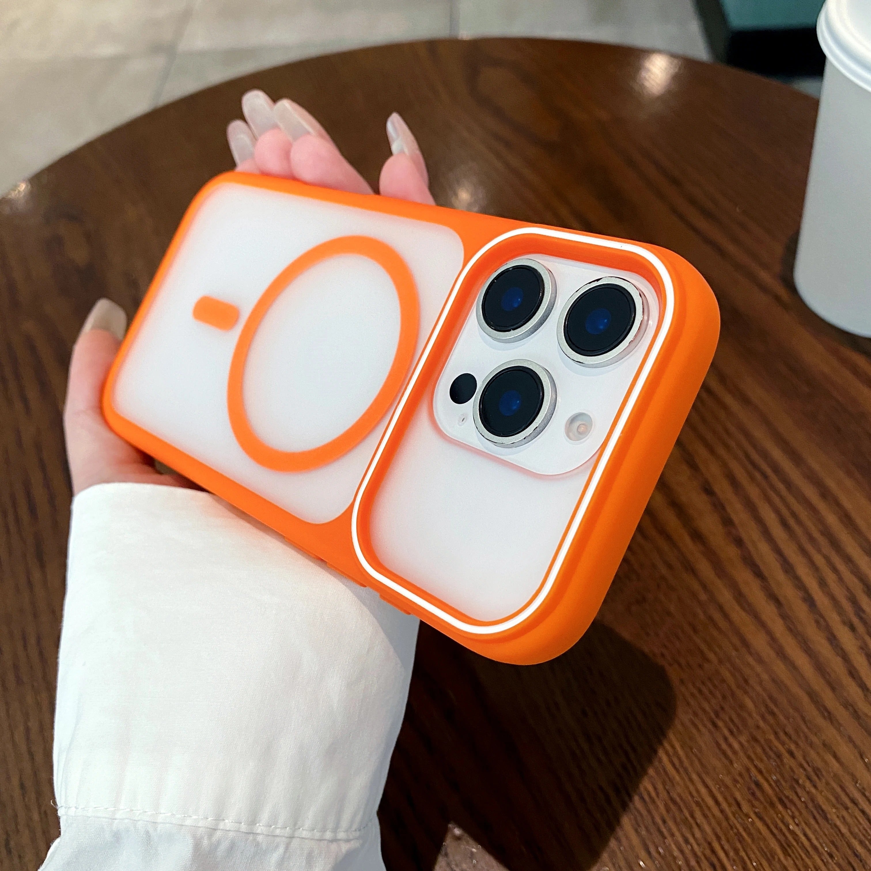 Luxury iPhone Case — Magnetic, Shockproof, Anti-Fingerprint, Anti-Scratch, Dustproof Matte Anti-Glare Translucent Full-Coverage Non-Slip Cover with MagSafe Wireless Charging Support