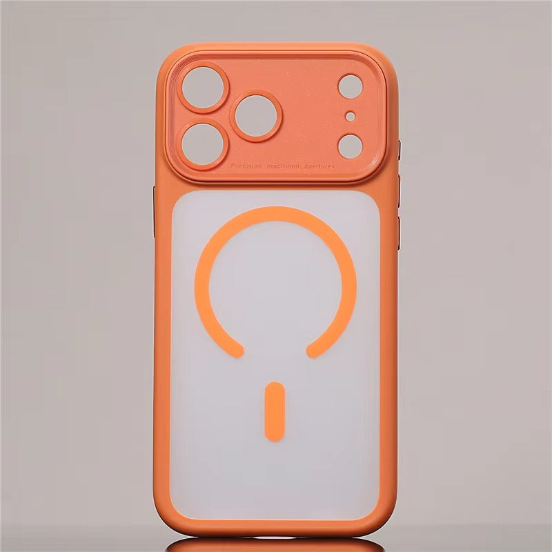 Luxury iPhone Case — Magnetic, Shockproof, Anti-Fingerprint, Anti-Scratch, Dustproof Matte Anti-Glare Transparent Half-Wrapped Cover with Disassembly Lens Protection