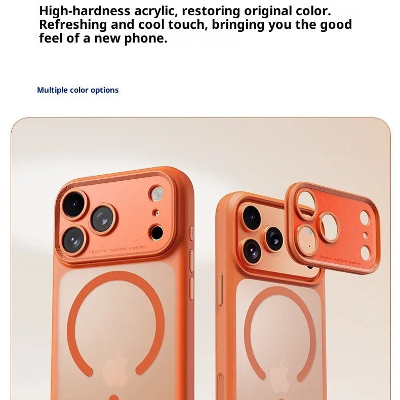 Luxury iPhone Case — Magnetic, Shockproof, Anti-Fingerprint, Anti-Scratch, Dustproof Matte Anti-Glare Transparent Half-Wrapped Cover with Disassembly Lens Protection