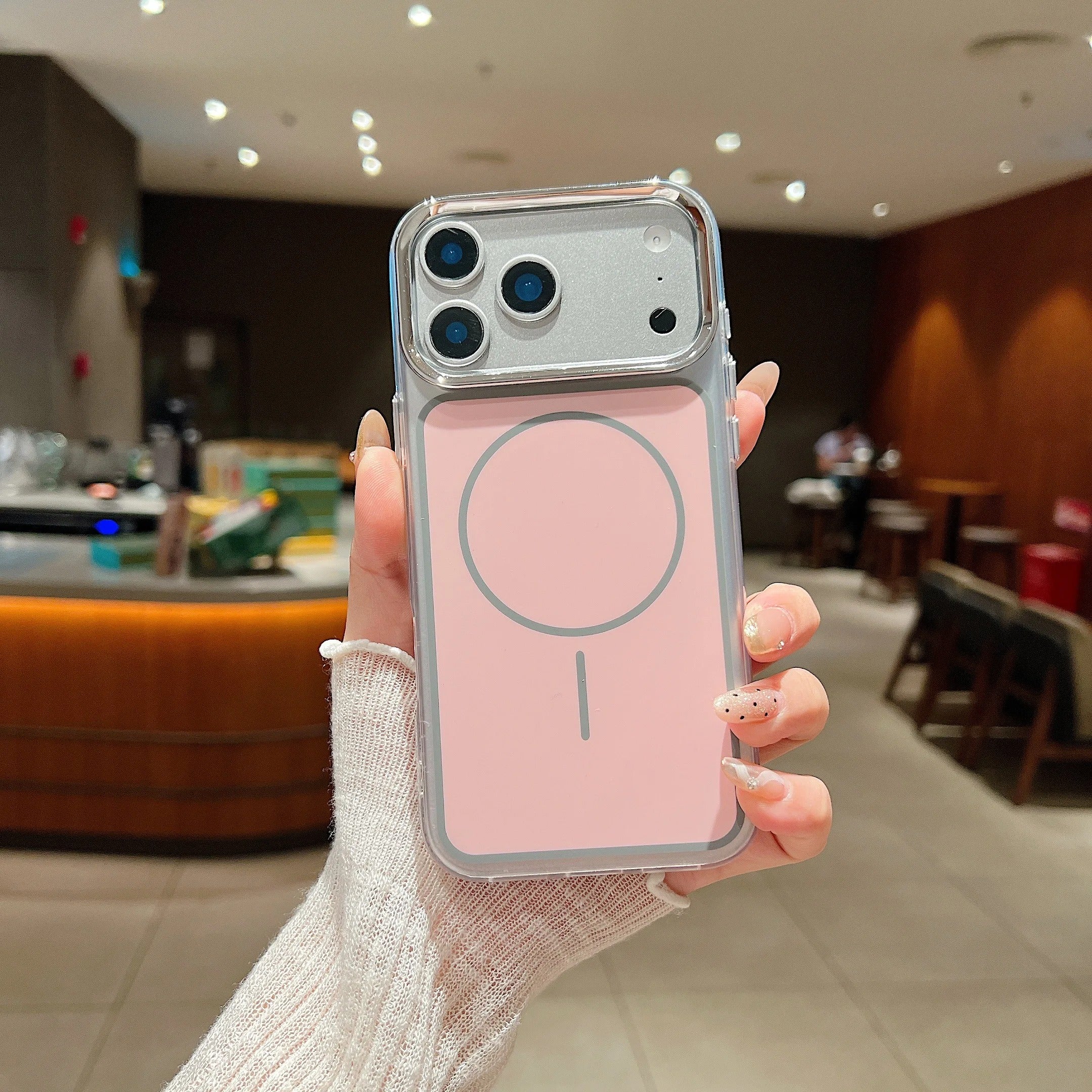 Luxury iPhone Case — Magnetic, Shockproof, Anti-Fingerprint, Anti-Slip Dustproof Back Cover with Color-Blocking Design, Airbag Protection and MagSafe Wireless Charging Support