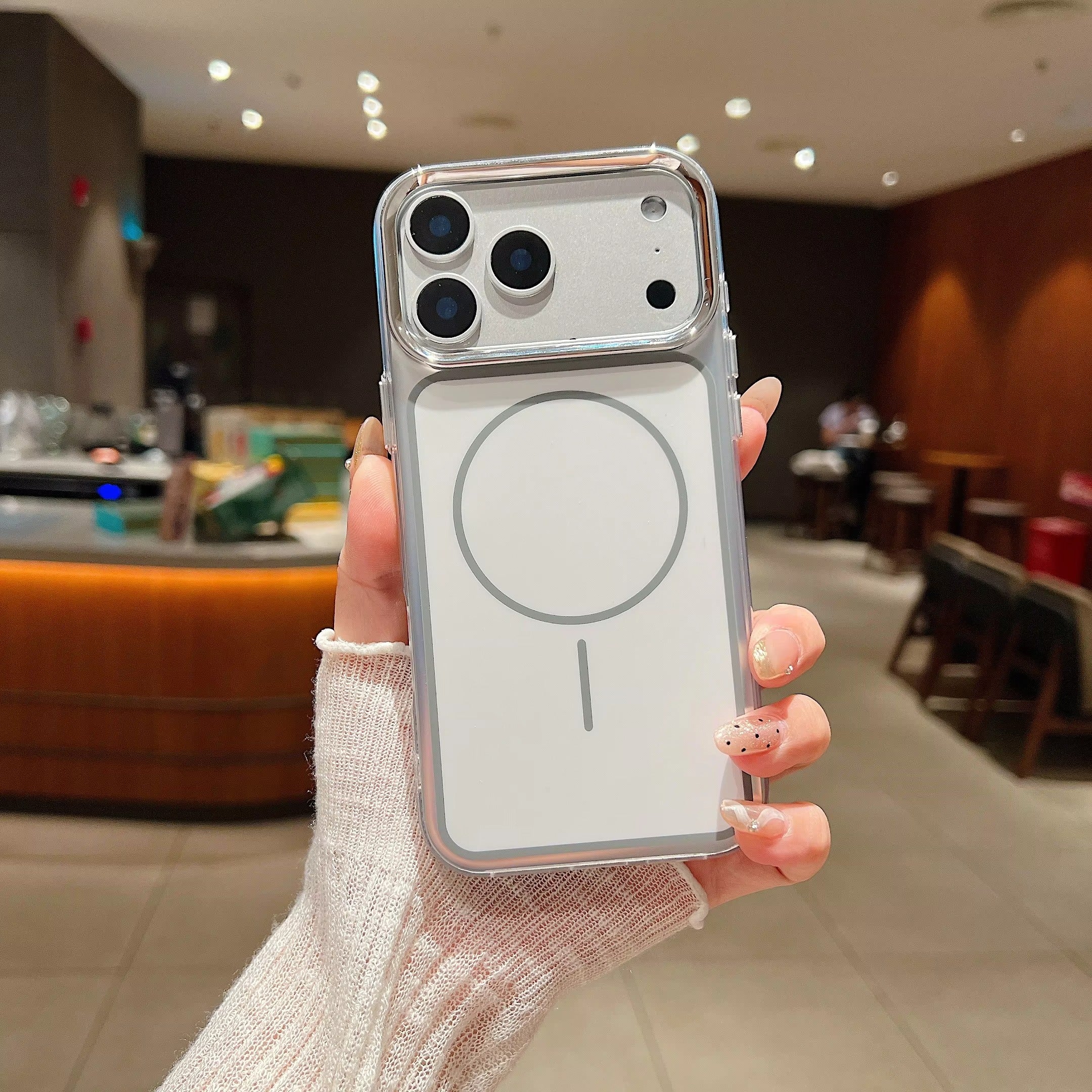 Luxury iPhone Case — Magnetic, Shockproof, Anti-Fingerprint, Anti-Slip Dustproof Back Cover with Color-Blocking Design, Airbag Protection and MagSafe Wireless Charging Support