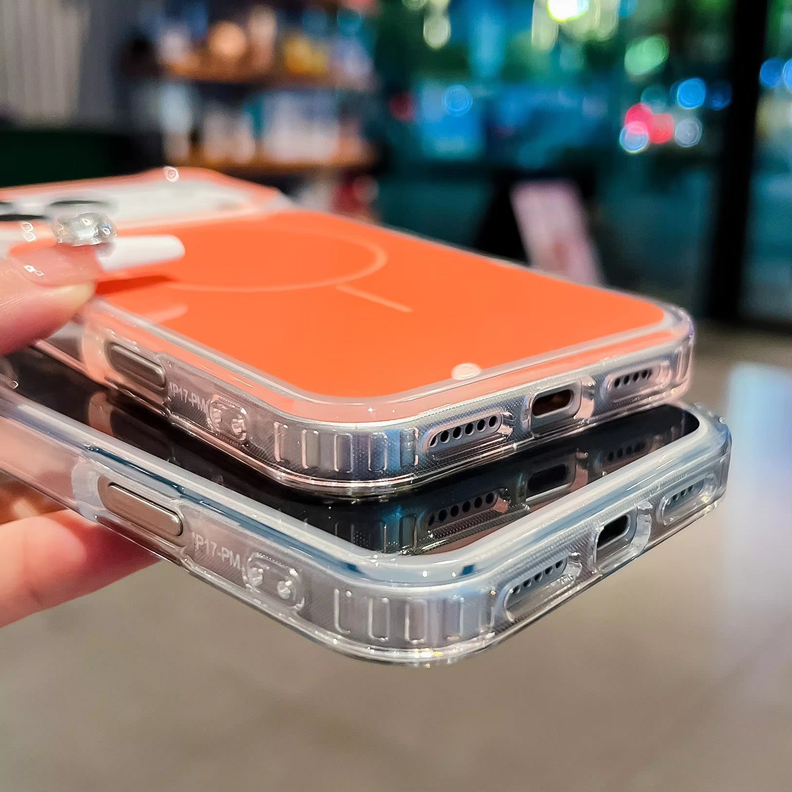 Luxury iPhone Case — Magnetic, Shockproof, Anti-Fingerprint, Anti-Slip Dustproof Back Cover with Color-Blocking Design, Airbag Protection and MagSafe Wireless Charging Support