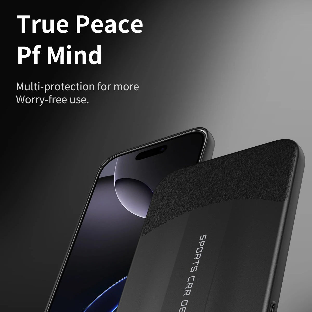 Luxury iPhone Case — Matte Leather Hard Shell Cover with Lens Protection, Anti-Fingerprint Anti-Scratch Lightweight Design & Non-Slip Half-Wrapped Finish