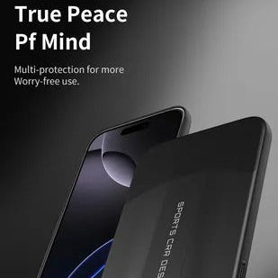 Luxury iPhone Case — Matte Splicing Leather Hard PC Cover with Lens Protection, Shockproof Anti-Fingerprint Anti-Scratch Design & Non-Slip Textured Finish